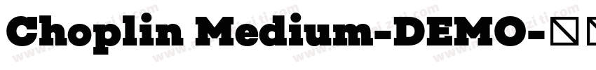 Choplin Medium-DEMO字体转换
